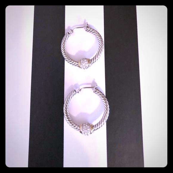 John Medeiros Jewelry - John Medeiros Antiqua Pave Hoop Earrings 🌟